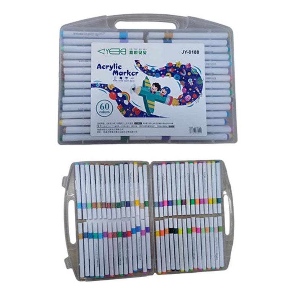 Super Kit Profissional Canetinhas Marca Texto Touch 60 Cores