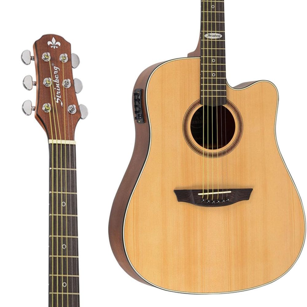 Violão Strinberg Sd200C Ns Natural Aço Elétrico Com Afinador