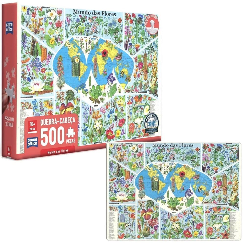 Quebra-Cabeça 500 Peças Mundo Das Flores Suave Toyster