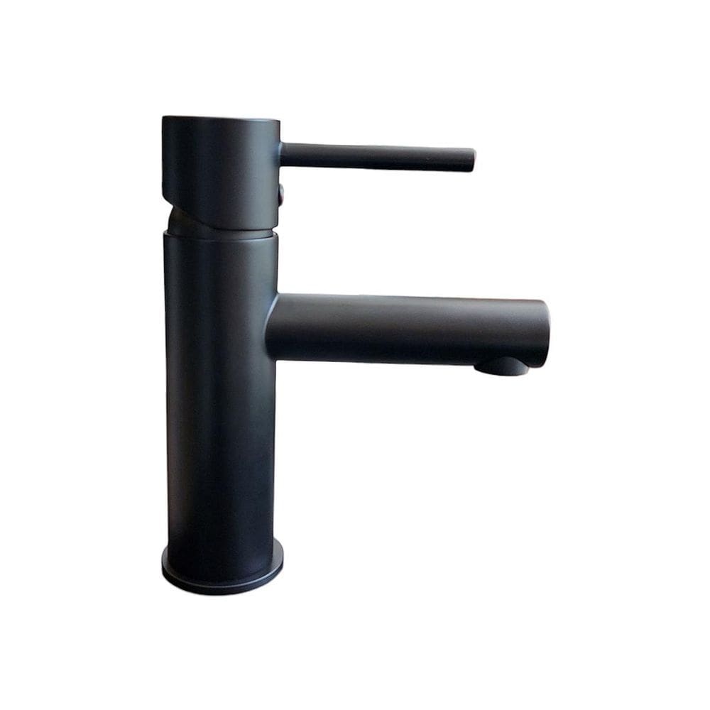 Torneira Banheiro Monocomando Bica Baixa Redonda Preta Fosca