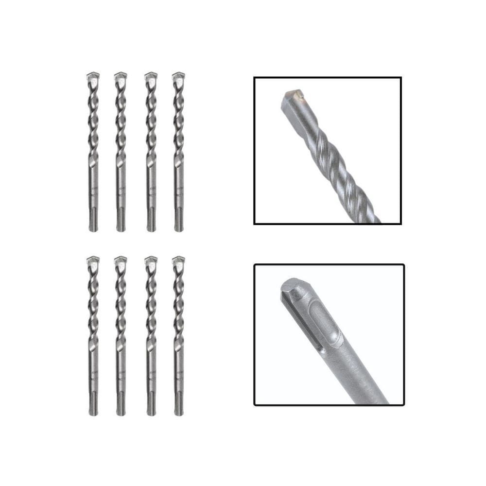 Jogo 8 Brocas Sds Plus 20X400 Mm Aço Carbono Tungstênio