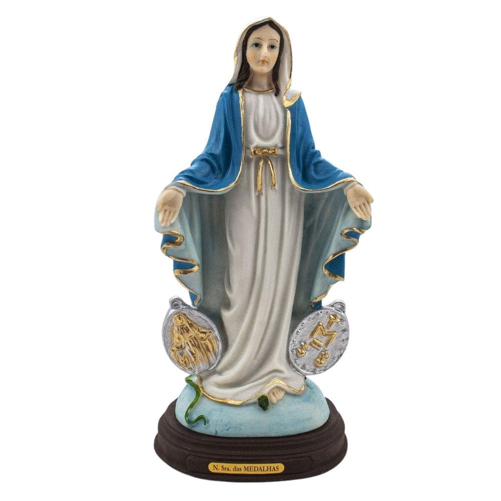 Imagem Nossa Senhora Das Graças Medalha Milagrosa Resina 22