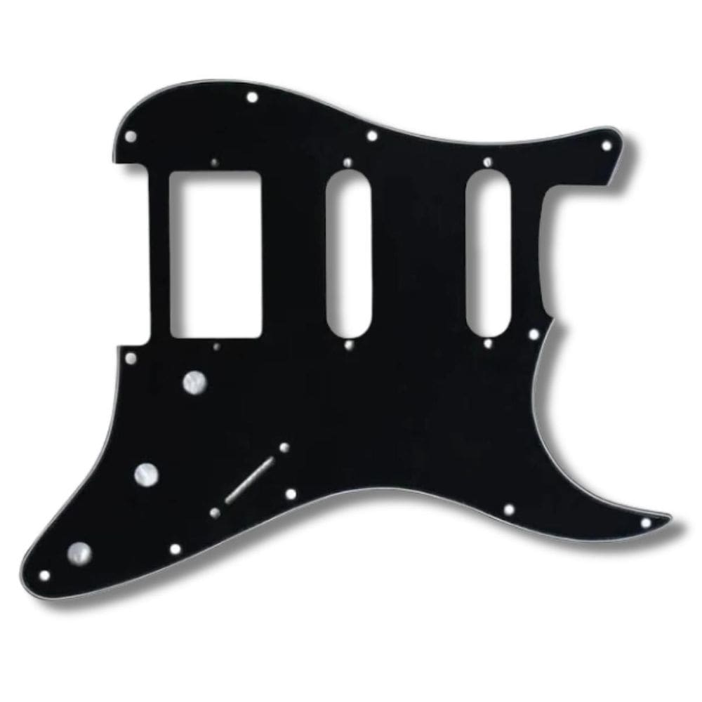 Escudo Para Guitarra Strato Hss Black Preto Acetinado 1Ply