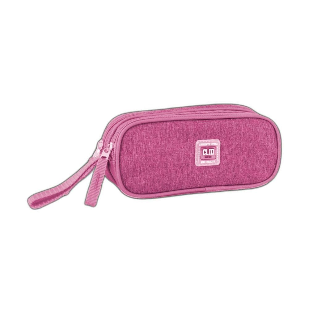 Estojo Duplo Cores Clio Style Authentic Escolar Lápis - Rosa