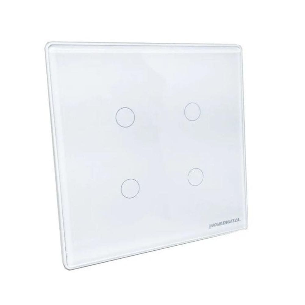 Interruptor Nova Digital Branco 4 Botões Wifi E Rf 4X4
