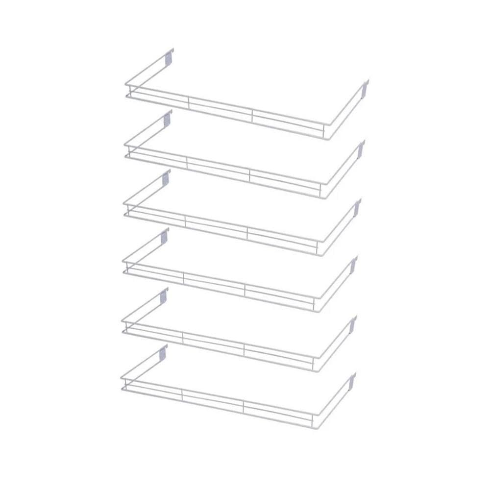 Kit - 6 Aparador Aramado Em U 30X73Cm Branco - Sa Gondolas