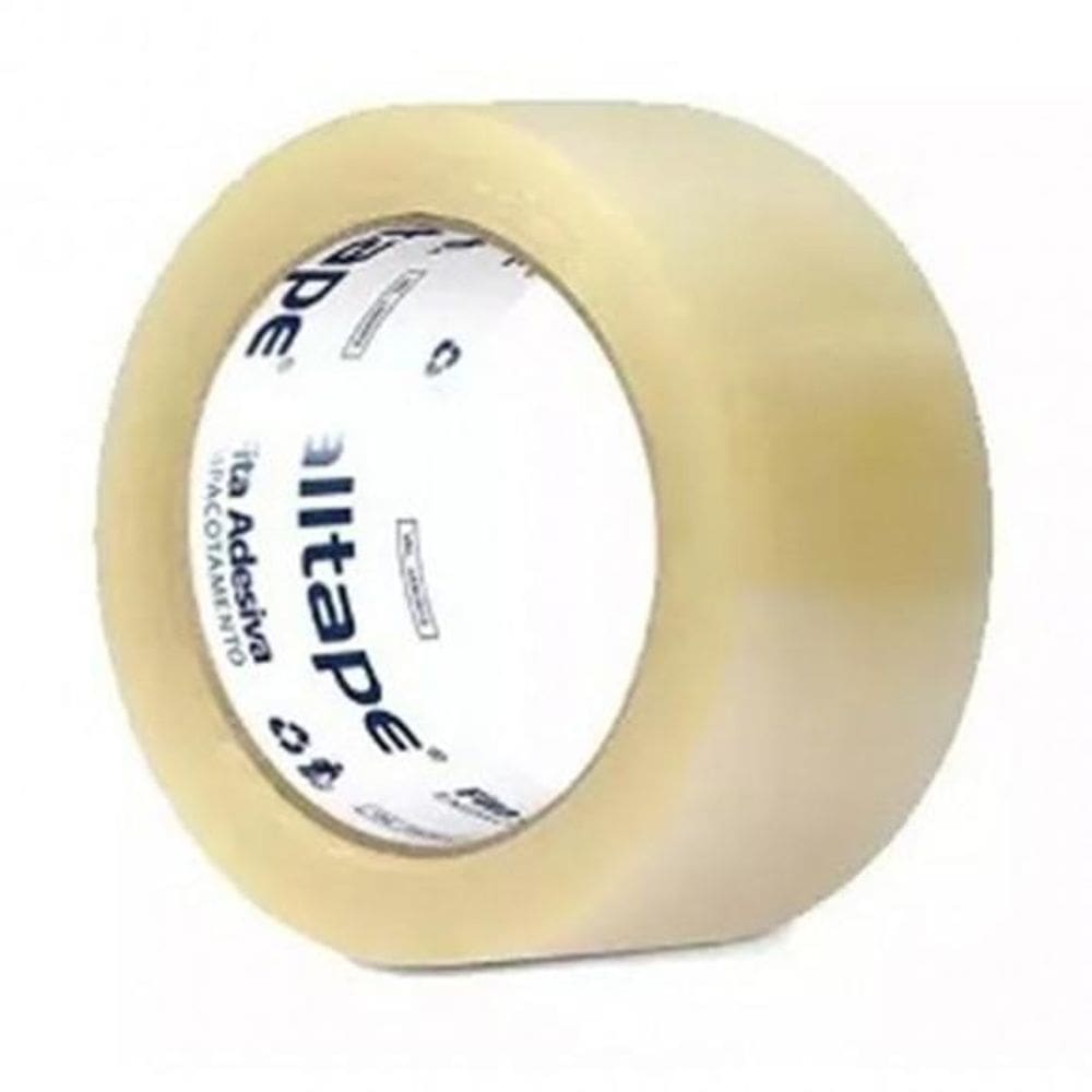 1 Fita Adesiva Transparente Larga Durex Para Embalar 45X45