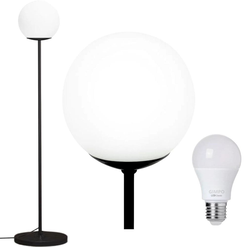 Luminária Poste Piso 169Cm Jabuticaba Mármore Globo Gimpo