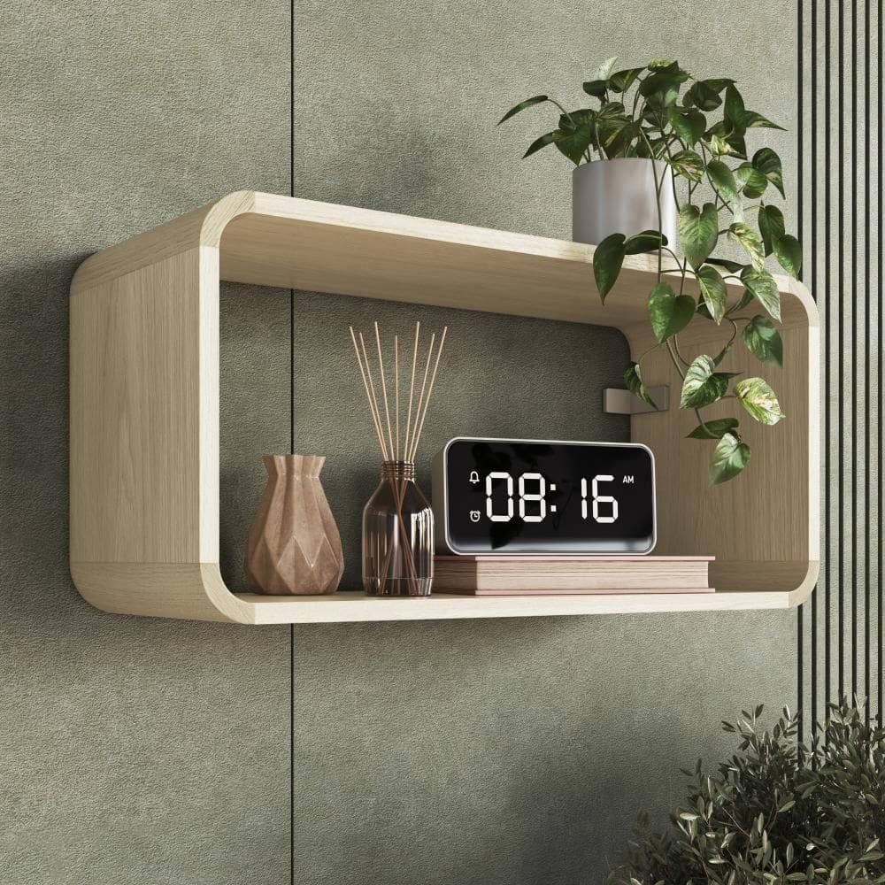 Nicho Prateleira Decorativa Infantil 62,5x30cm Organizador Para Quarto E Decoração Carvalho Araguaia