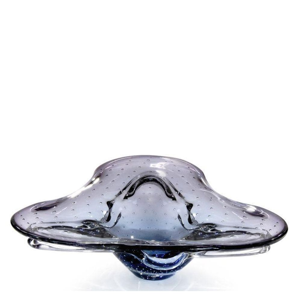 Centro De Mesa Em Cristal Murano Lilás - São Marcos 44Cm