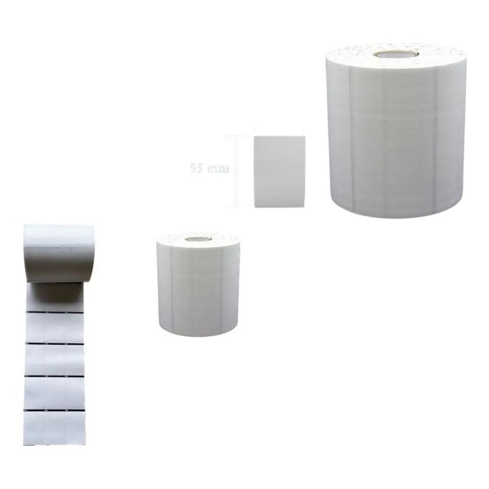 2X Etiquetas Nylon Resinado Branco Para Composição Rolo 50M
