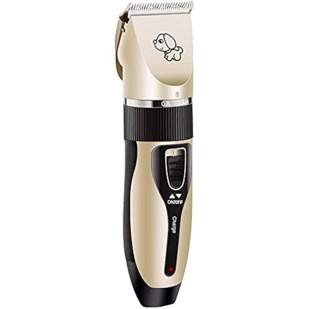 Kit Máquina Tosa Pets Cachorro Profissional Dourado