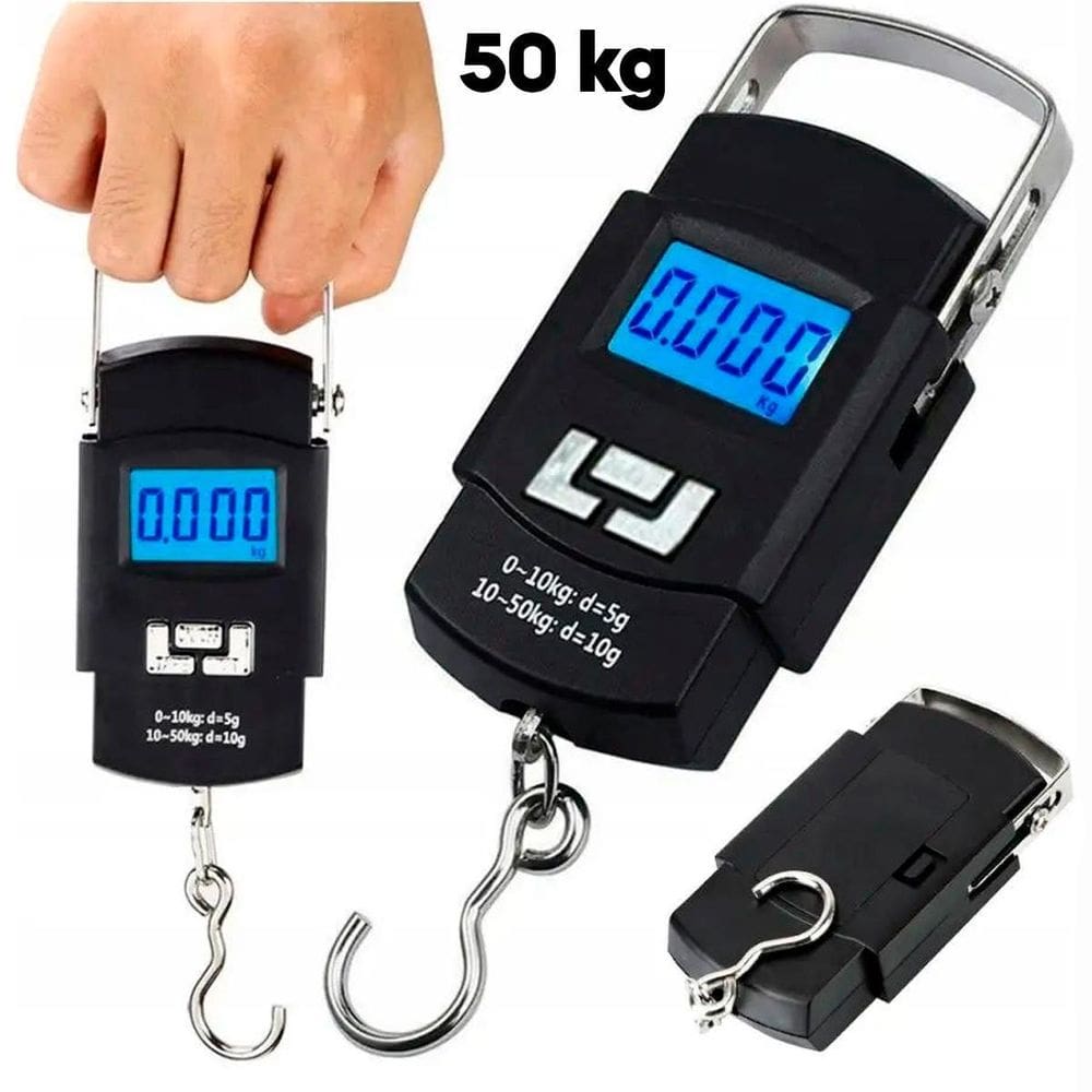 Balança De Mão Portatil Até 50Kg Com Gancho Para Bagagem