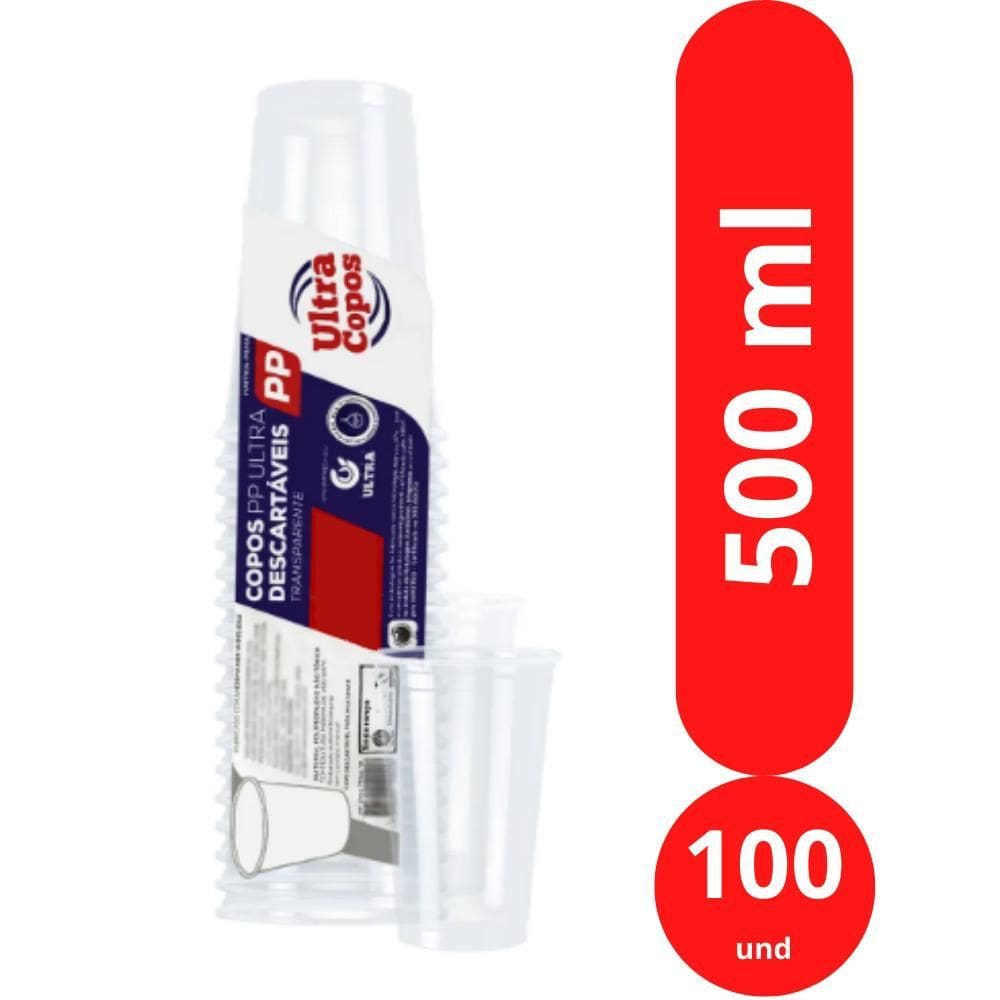Copo Para Cerveja/Bebidas/Açai Ultracopos 500Ml - 100Und