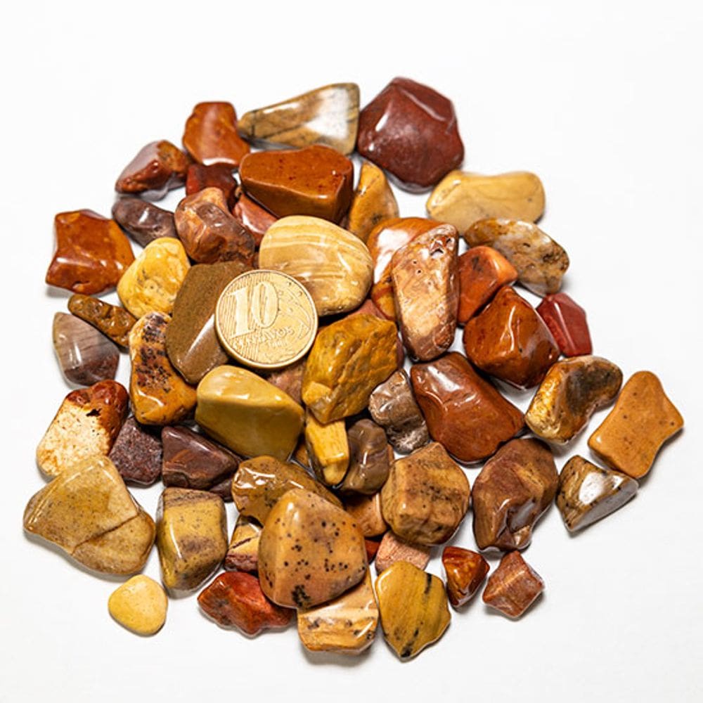 1 kg Jaspe Monet Rolado P 10 a 20 mm Pedra Natural Tipo B