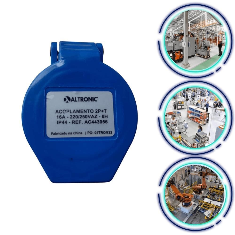 Tomada De Acoplamento 2 P + T 16A 220/250V Az 6H Ip44