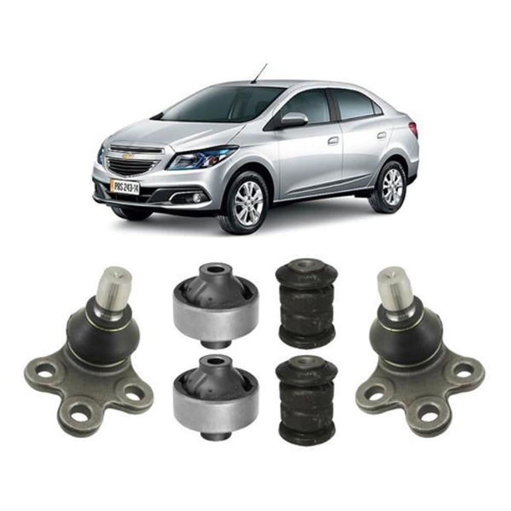 Kit 2 Pivô 4 Bucha Balança Dianteira Prisma 2018 2019 2020
