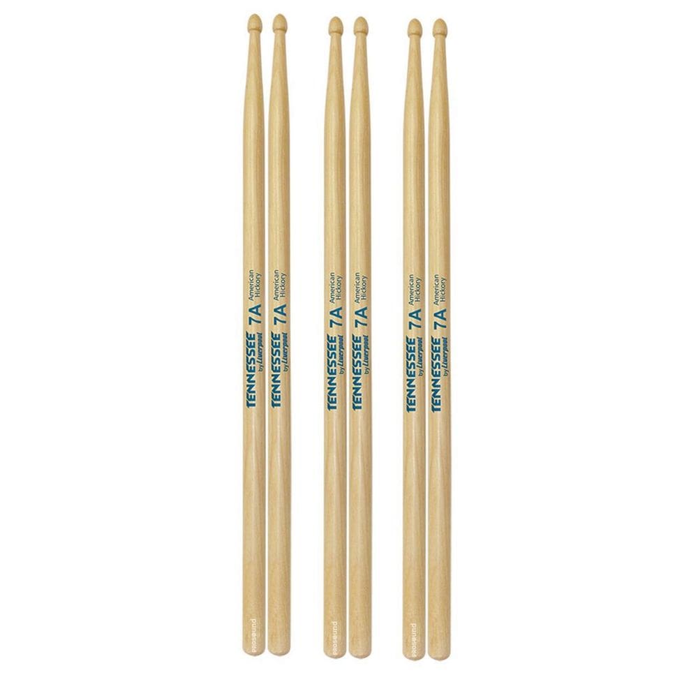 Kit 3 Pares Baqueta Liverpool Tennessee Hickory Tnhy 7Am