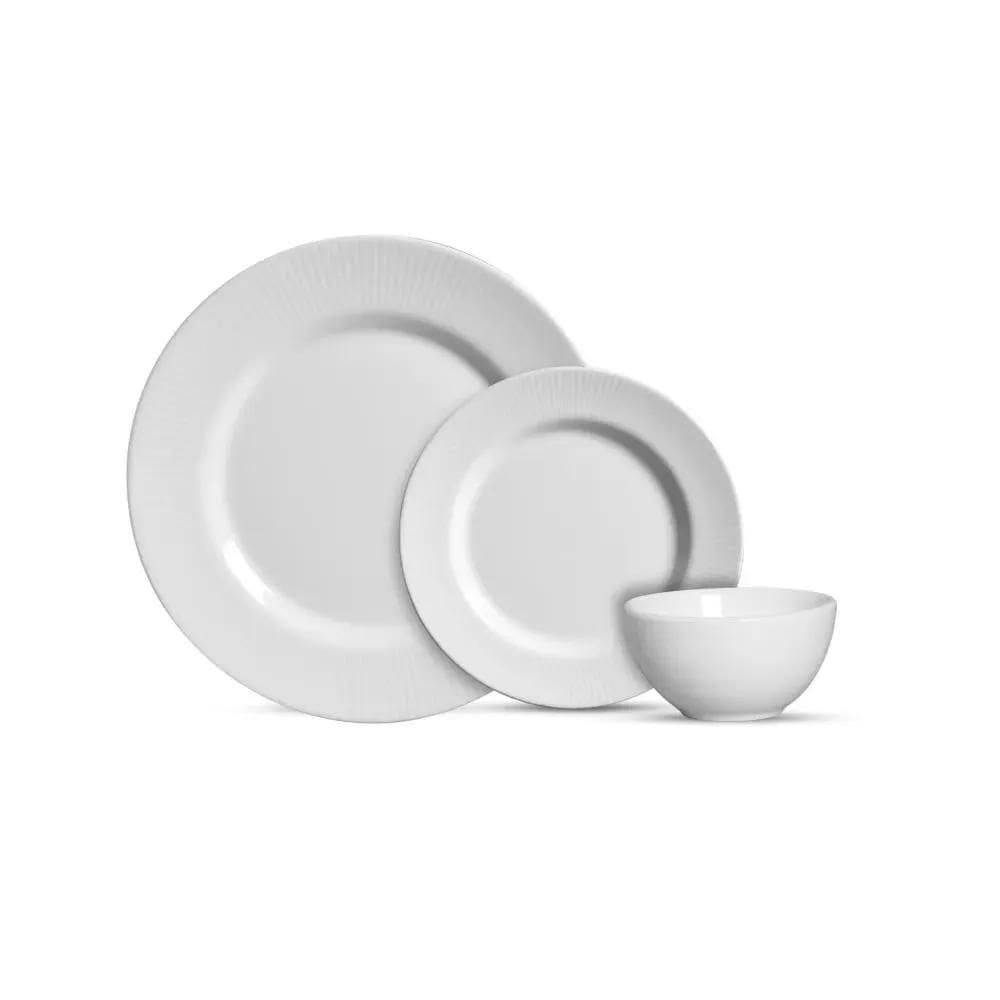 Jogo 12 Peças Alleanza Cerâmica - Pratos Rasos e Sobremesa