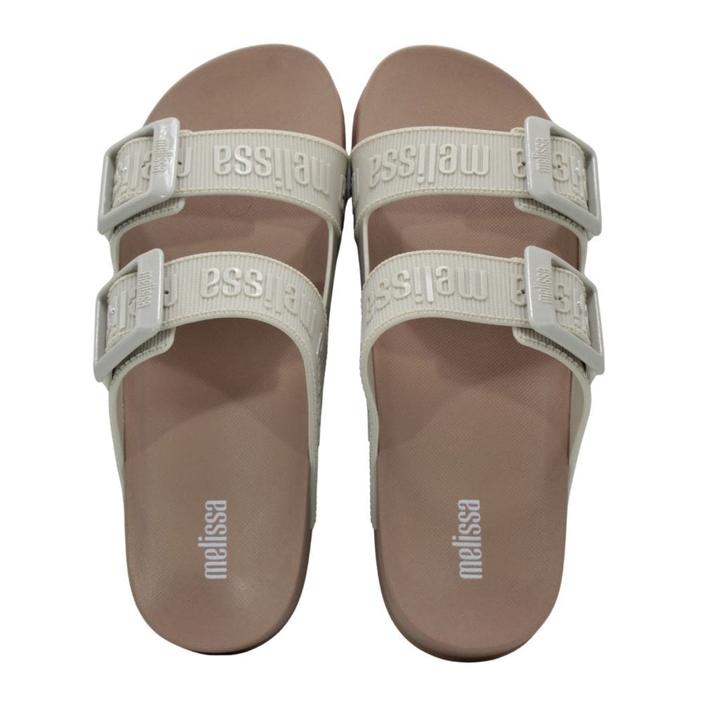 Tamanco Melissa Cozy Slide M-Lover Adulto Marrom/Bege