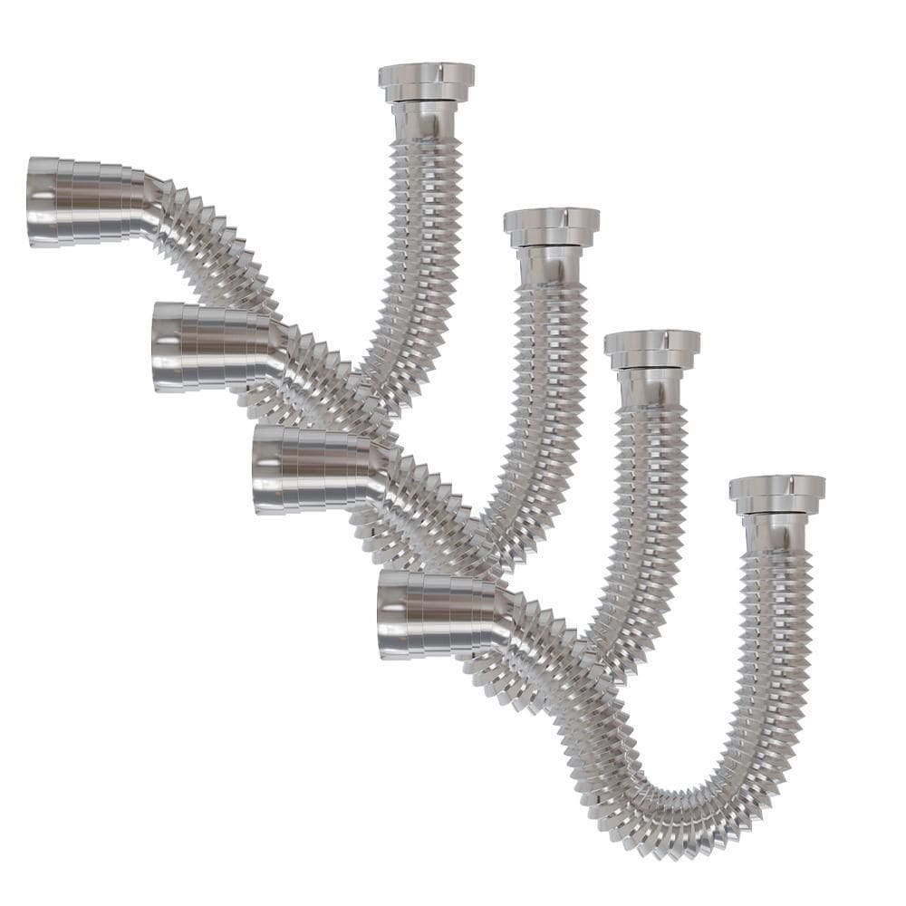 Kit 4 Sifão Click Universal Flexível Cromado Estrela