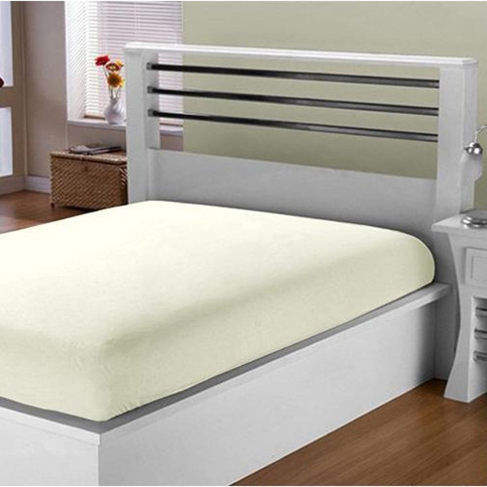 Kit 2 Lençol Cama Queen Palha Com Elástico Algodão 150 Fios