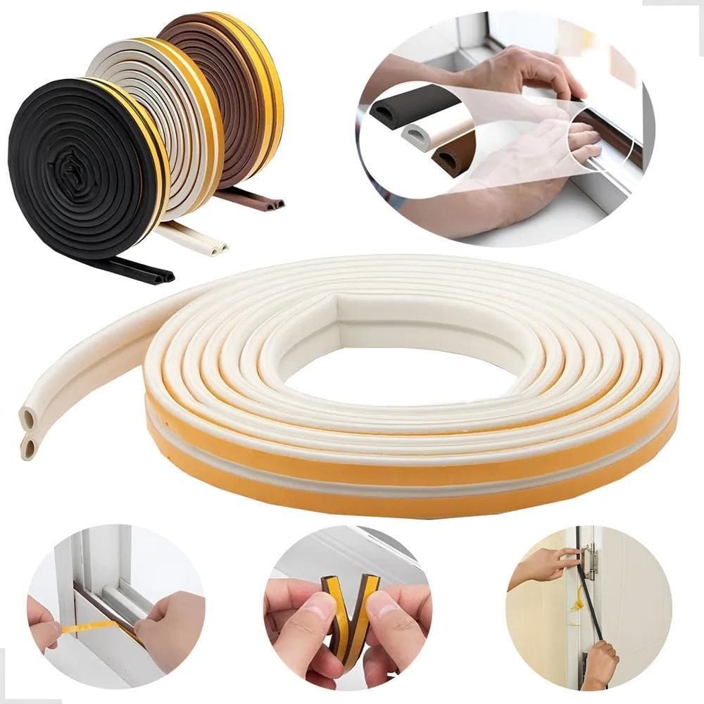2X Fita Adesiva Veda Frestas Janela Porta Vedação 6Mm 6 Metr