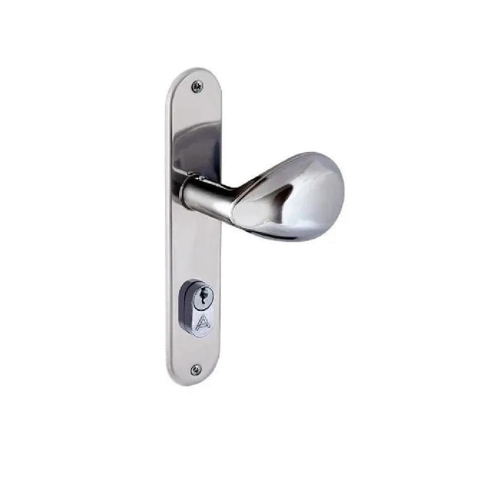 Fechadura Aliança F2600/80 Inox Polido Embutir Maçaneta Golf