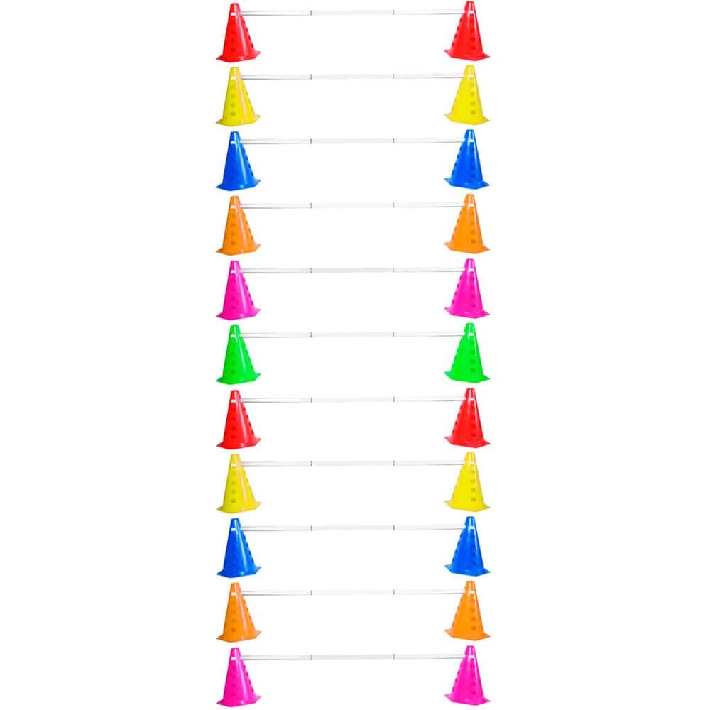 Kit Agilidade Treinamento Funcional 22 Cones com Barreira