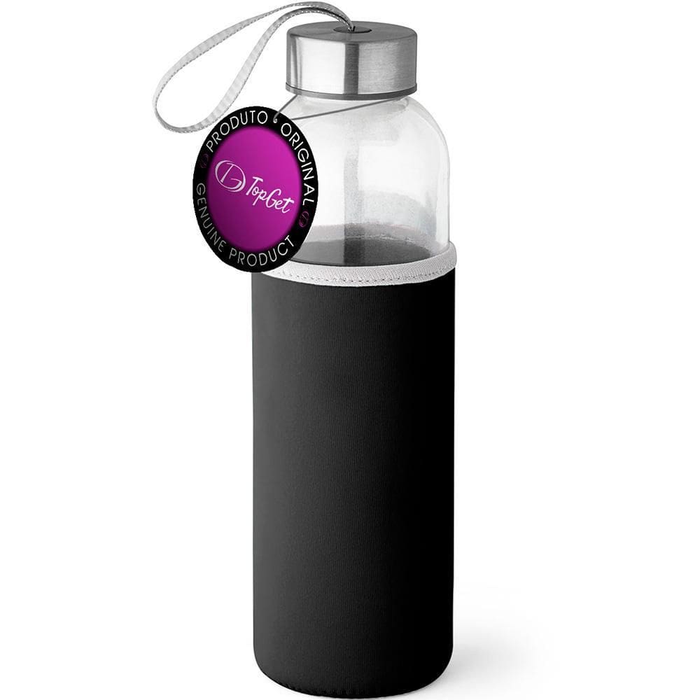 Garrafa De Vidro 520 Ml Soft Topget - Preto