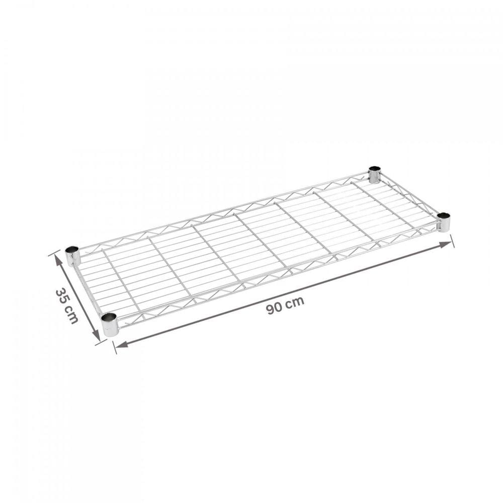 Prateleira Aramada Maxime 90x35cm - Aço - Montagem Fácil
