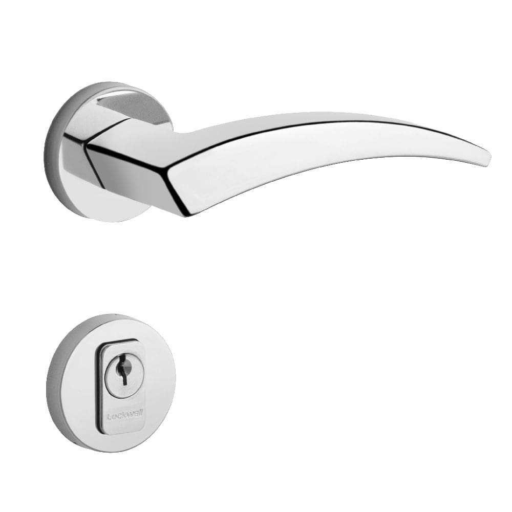 Fechadura Externa Flexa 55mm Cromado - 43-2444 - LOCKWELL