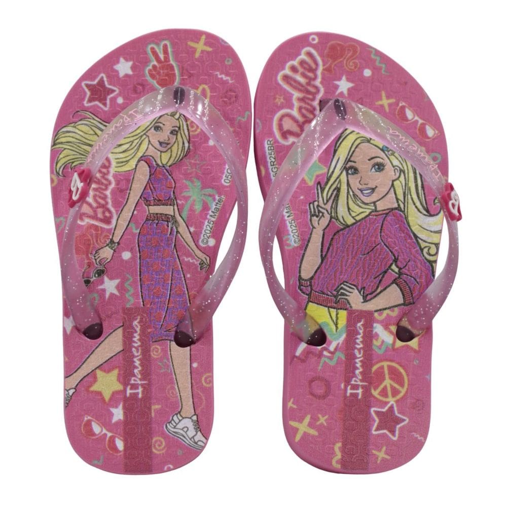 Chinelo Infantil Ipanema 27291 Barbie Meu Encanto Rosa/Glitter