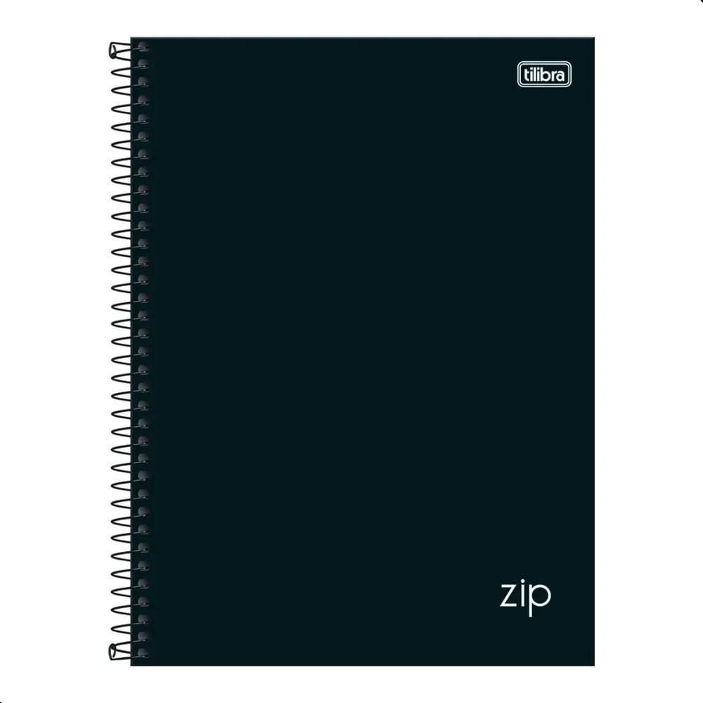 2X Caderno Universitário 10 Matérias Zip Preto Tilibra