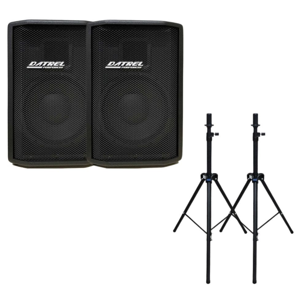 Caixa Ativa + Passiva Datrel 10 Titanium 400Wrms + Tripé