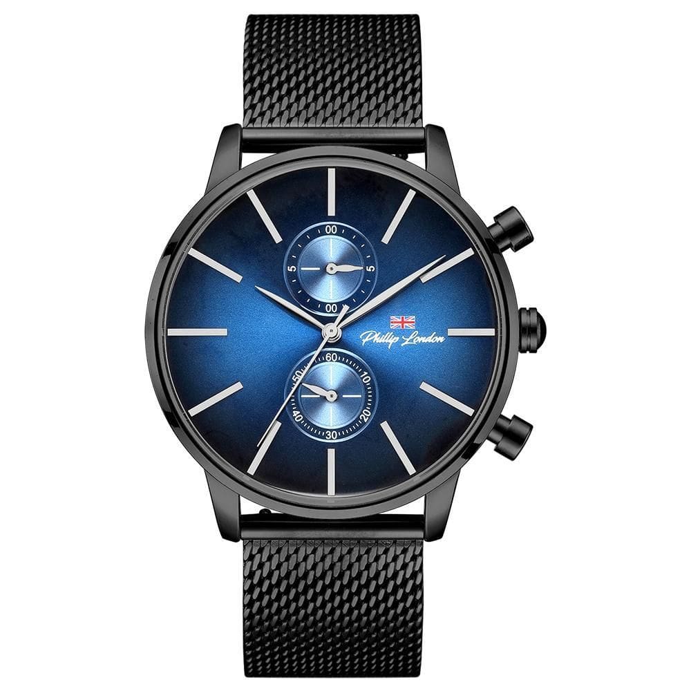 Relógio Philiph London Masculino Cronógrafo Black Pl80260613
