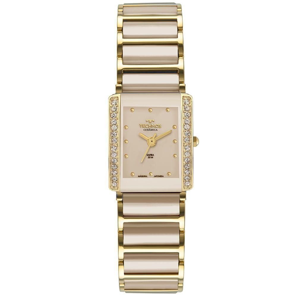 Relógio Technos Feminino Ceramic Sapphire Dourado - 5y30xp-1x