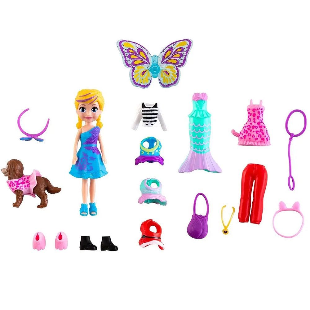 Boneca Polly Kit Cachorro Fantasias Combinadas - Mattel