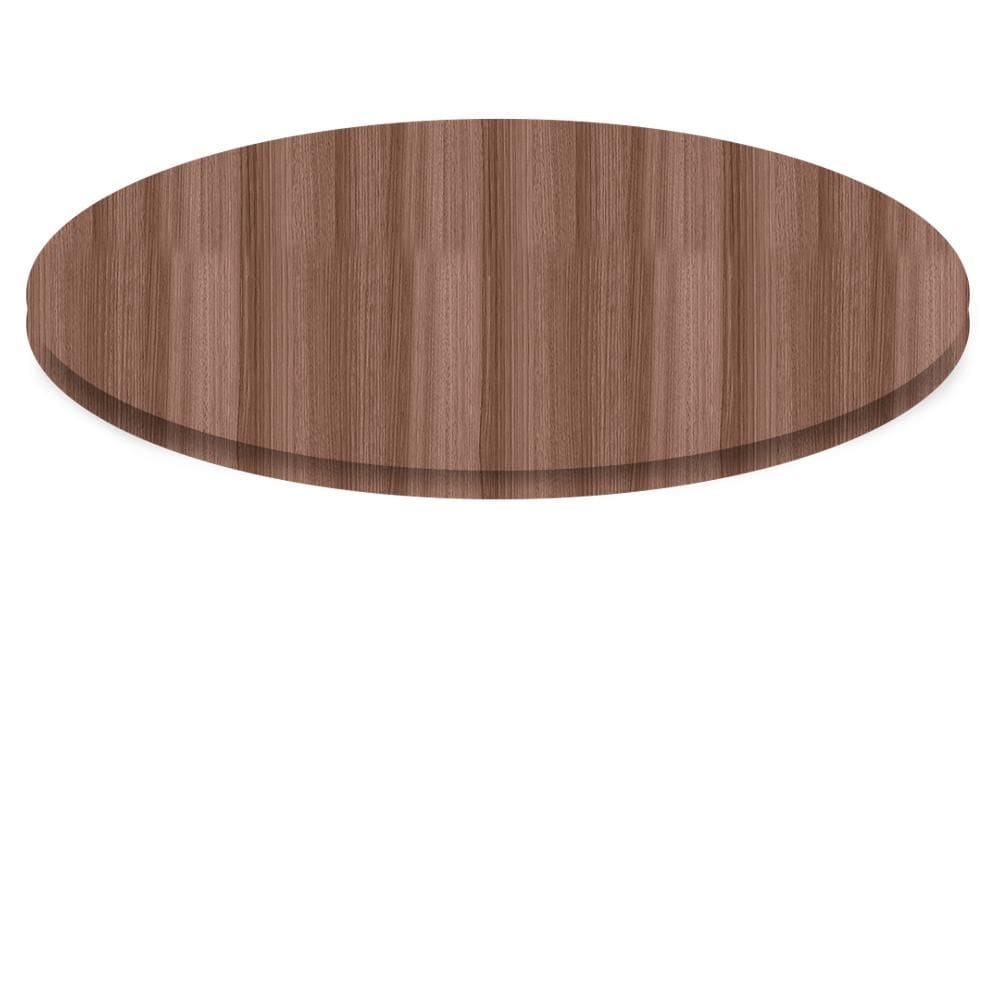 Tampo Redondo 60 cm (Largura) P25 Pandin MDP 2,50 cm (altura) Cor Walnut