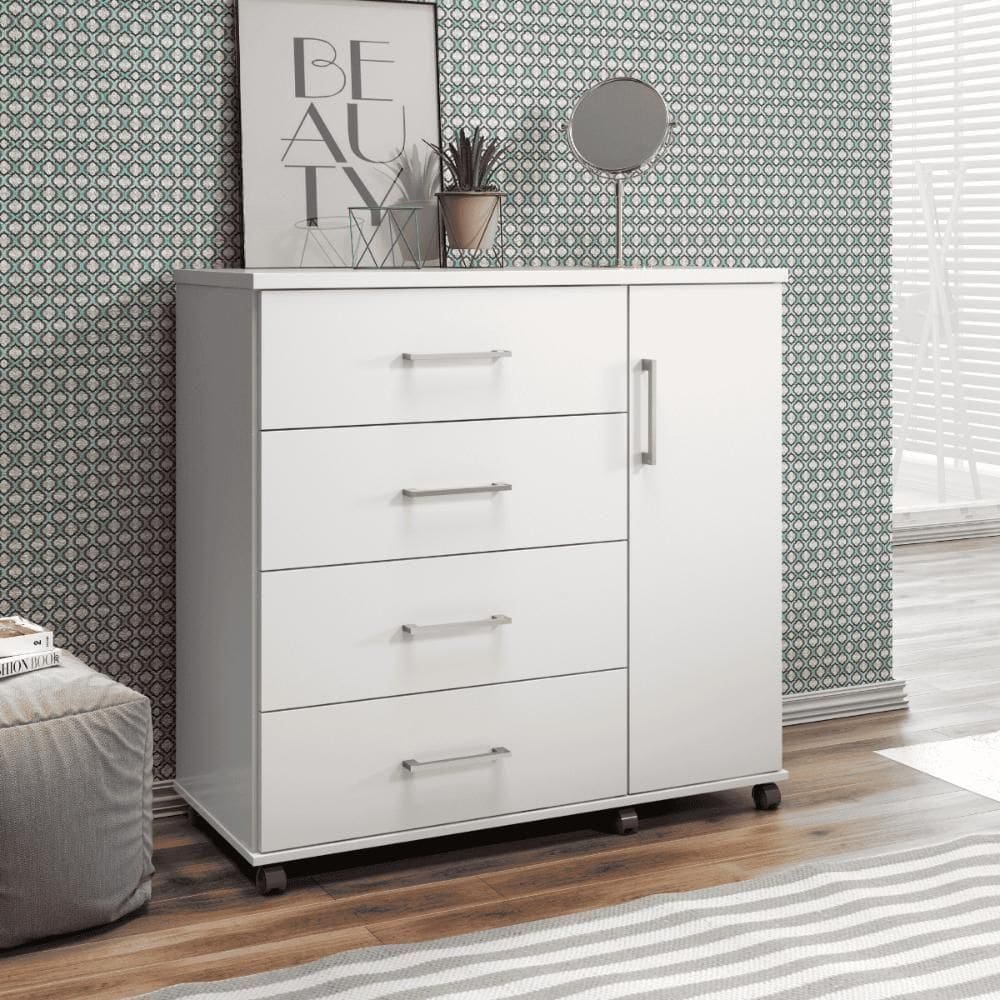 Comoda Copenhague Branco Brilhante