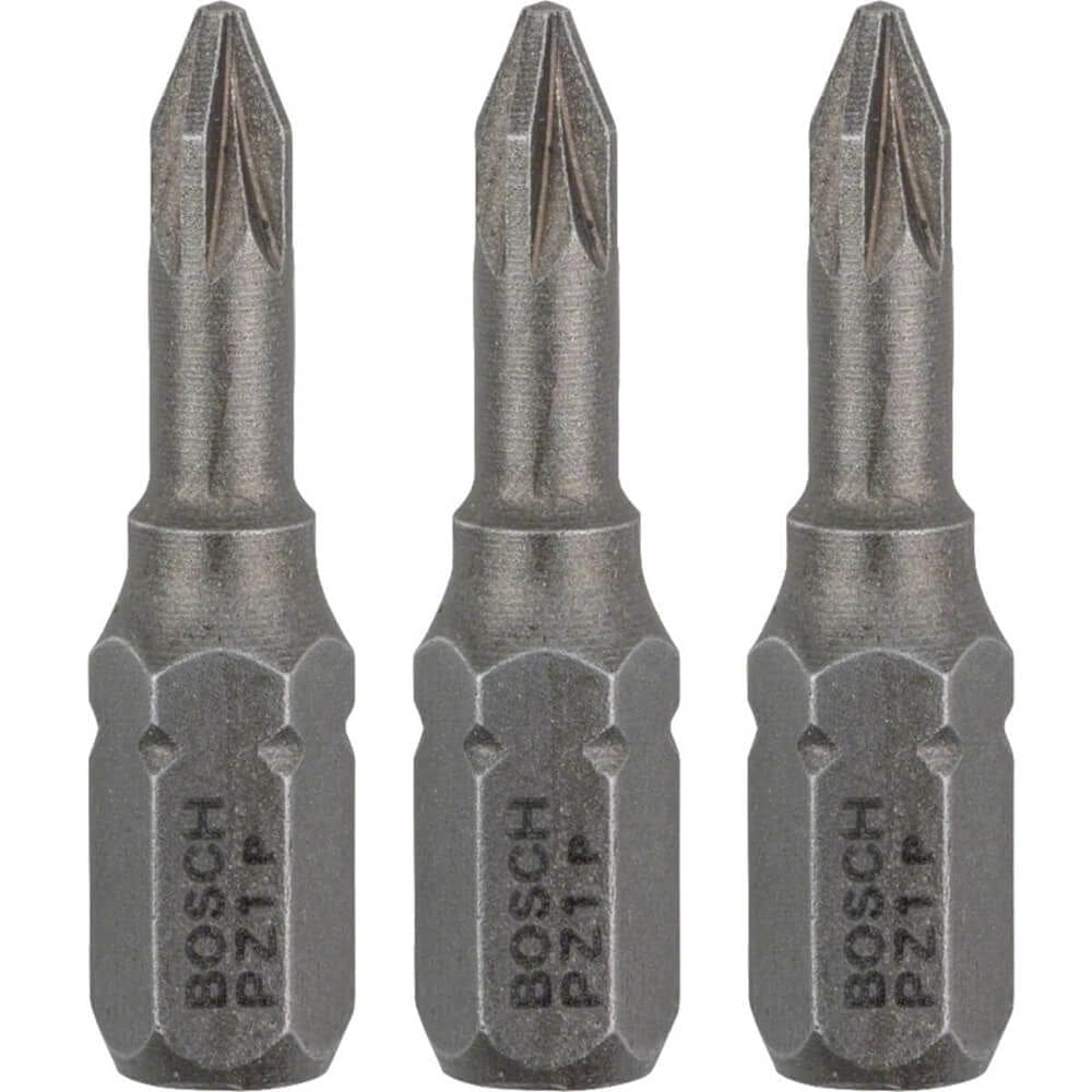 Bits Pozidrive Extra Hard PZ1 25mm 3 Unidades - 2607001554000 - BOSCH