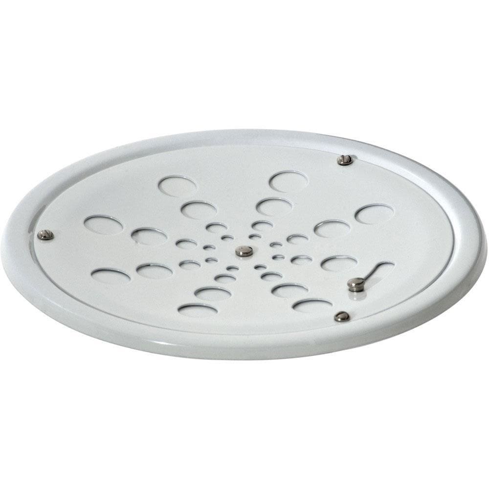 Ralo Grelha Redonda Branca 10cm Com Caixilho - ESTILMAX