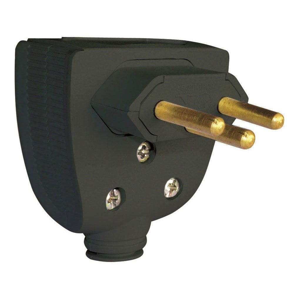 Plugue Profissional Reforçado 2P+T 10 Ampères Preto - 615852 - PIAL
