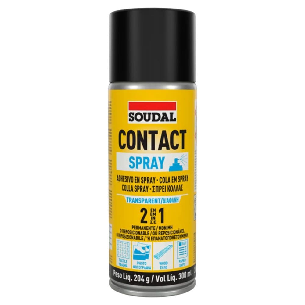Cola de Contato Spray 2 em 1 300ml - 136979 - SOUDAL BRASIL