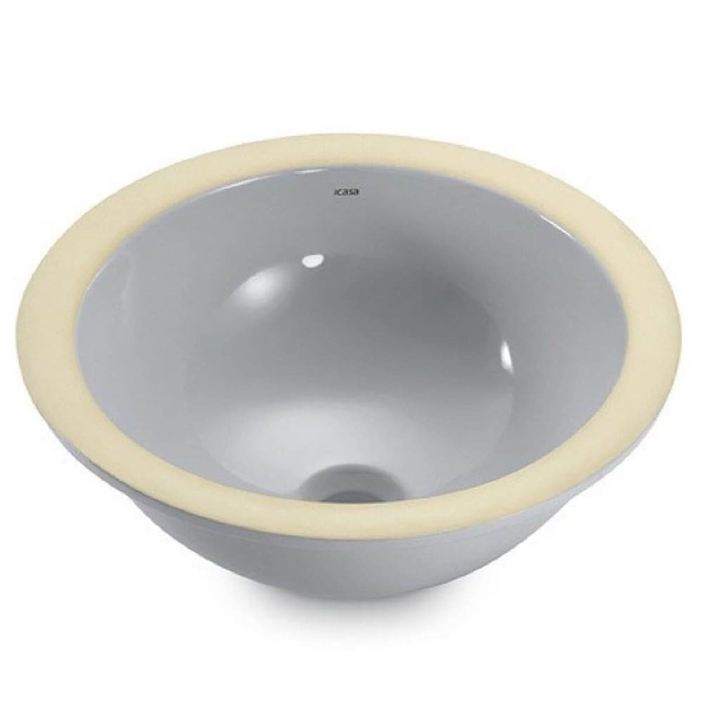 Cuba de Embutir Redonda 36x36cm Cinza Claro - IL6103 - ICASA