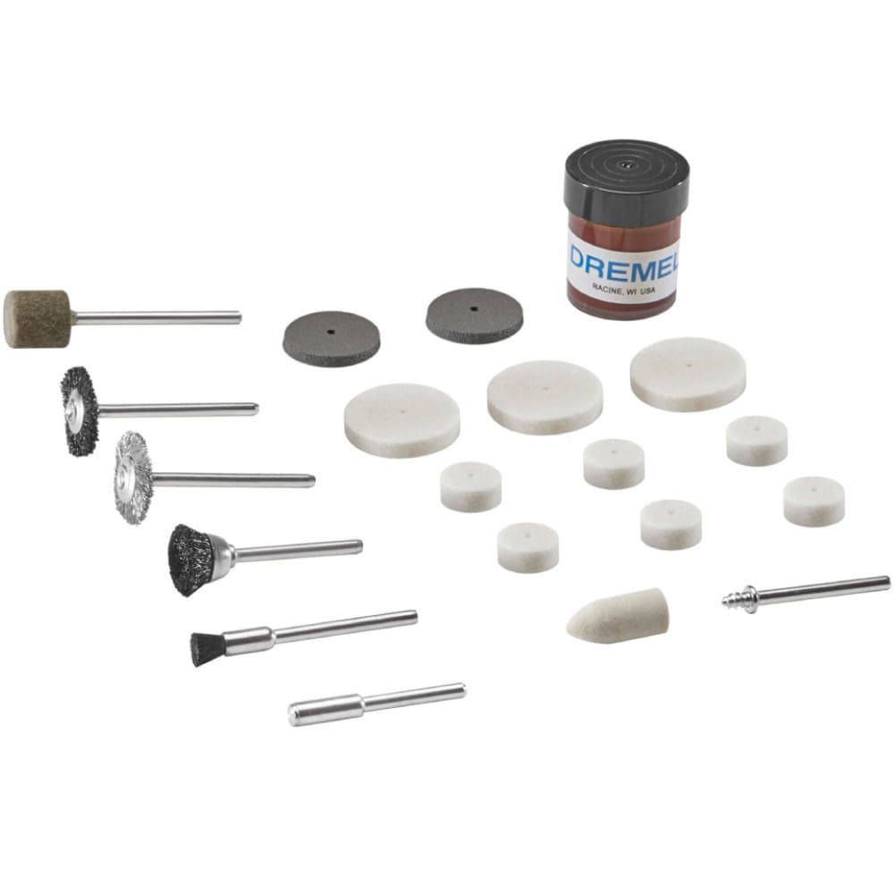 Kit De Acessórios De Micro Retífica Para Limpar e Polir com 20 Peças (Modelo 726) - 26150726AA000 - DREMEL