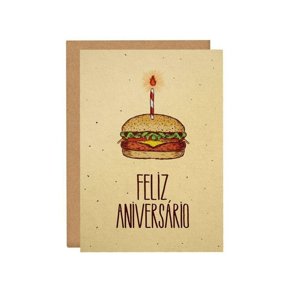 Cartão De Aniversário Temático Hamburguer - Diversão E Alegria Para A Sua Festa!
