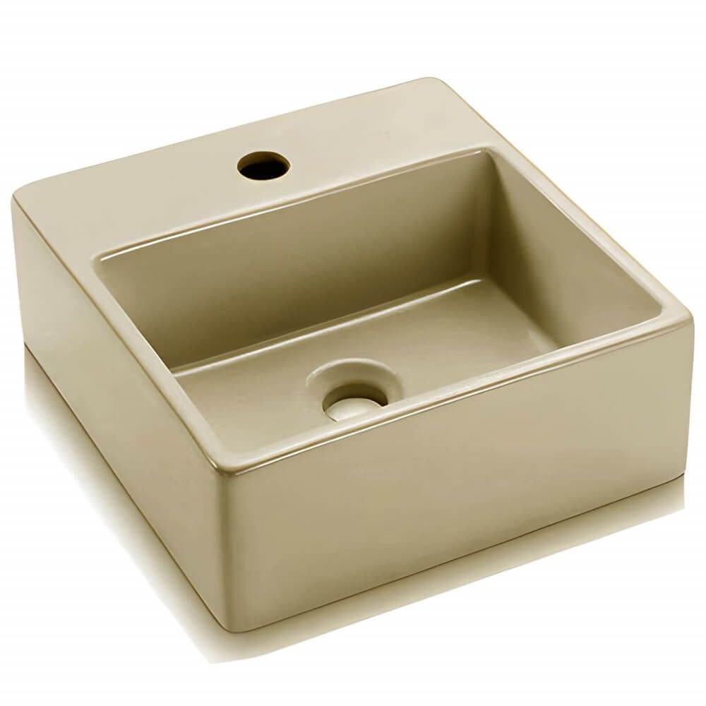 Cuba de Apoio Quadrada para Mesa 35x35cm Areia - ICA1202 - ICASA