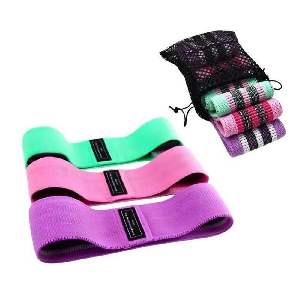 Kit 3 Faixas Elásticas De Exercício Hip Resistance Bands