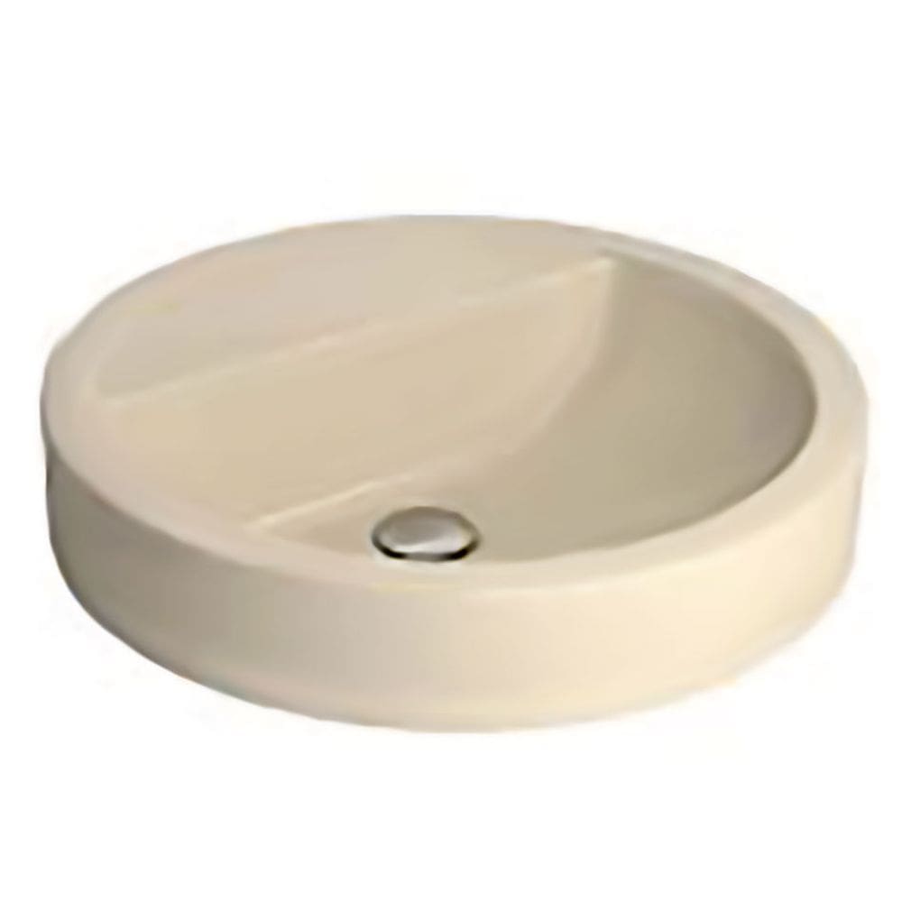 Cuba de Apoio Cilíndrica com 2 Planos 45,5X45,5cm Creme - L.90.37